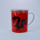 Taza c/ Filtro Tea Logic Zhu, 300 ml, rojo/negro, porcelana