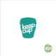 Vaso Reutilizable KeepCup Hydro M, 340 ml, azul/verde/índigo, plástico BPA Free