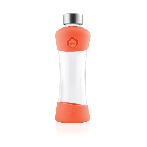 Botella Equa Squeeze Active Tangerina, 550 ml, naranja, cristal borosilicato/silicona