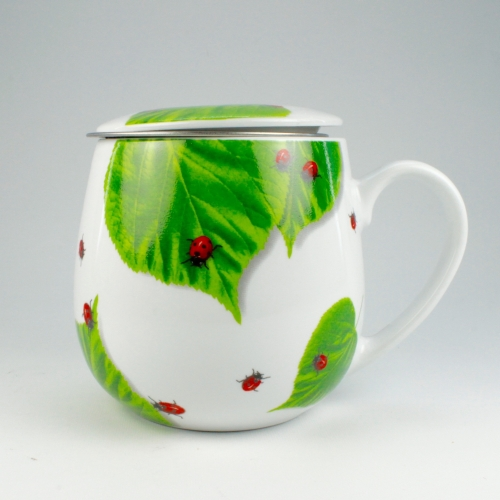 Taza c/ Filtro Könitz Snuggle Ladybird, 380 ml, porcelana