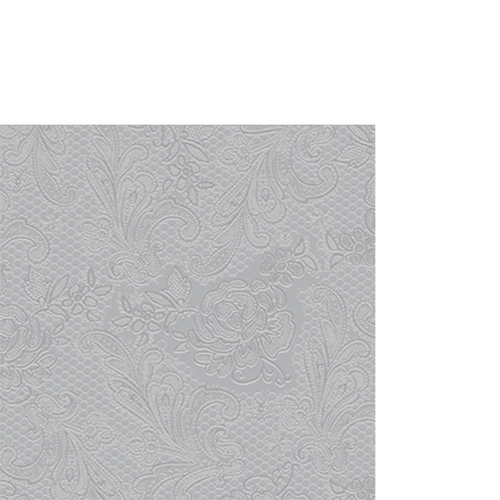 Servilleta PPD Lace Embossed Silver, 250 x 250 mm