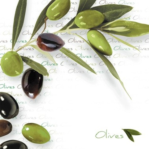 Servilleta PPD Green Olives, 250 x 250 mm