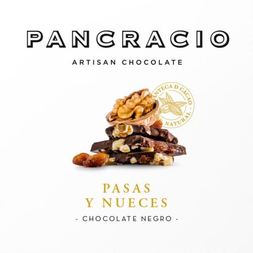 Mini Tableta Chocolate Negro Pancracio Pasas y Nueces, 45 g